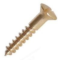 Forgefix RAH1148BR Solid Brass Raised Head Slotted Wood Screw