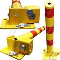 Folding Bollard Post High Visible Yellow Red Reflective Round Shape Pole Parking Driveway Bollard Post