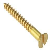 forgefix csk310b solid brass slotted countersunk wood screw