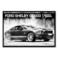 Ford Shelby GT500 Supersnake Poster Black Framed - 96.5 x 66 cms (Approx 38 x 26 inches)