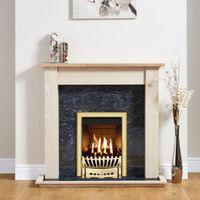 focal point elegance brass inset gas fire suite