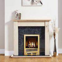 focal point horizon brass inset gas fire suite