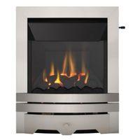 Focal Point Lulworth High Efficiency Stainless Steel Effect Slide Control Inset Gas Fire