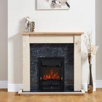 focal point blenheim black electric fire suite