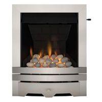 Focal Point Lulworth Stainless Steel Effect Slide Control Inset Gas Fire