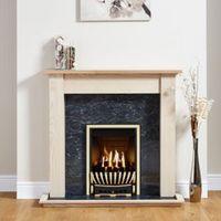 focal point elegance antique brass inset gas fire suite