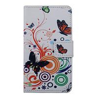 For Wiko Case Wallet / Card Holder / with Stand / Flip / Pattern Case Full Body Case Butterfly Hard PU Leather Wiko