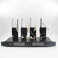 four channel led professional wireless skin headset microphone system  ...