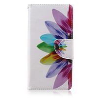 For Sony Case Wallet / Card Holder / with Stand / Flip Case Full Body Case Flower Hard PU Leather for Sony Sony Xperia M4 Aqua