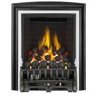 focal point lycia black chrome manual control inset gas fire