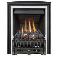 focal point lycia black chrome manual control inset gas fire