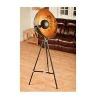 Forester Floor Lamp In Black Metal With Tripod Base