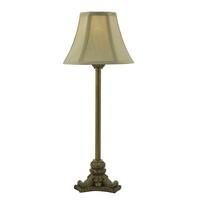 FOW4263/X Fowey Table Lamp With Gold Faux Silk Shade