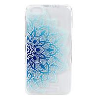 For Wikon Lenny3 phone Case Blue Flower Lace Embossed Pattern TPU Material High Penetration