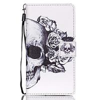 For Huawei Case / P8 Lite Wallet / Card Holder / with Stand Case Full Body Case Skull Hard PU Leather Huawei Huawei P8 Lite