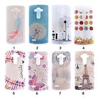 For LG Case Pattern Case Back Cover Case Cartoon Soft TPU LG