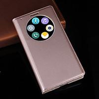 For LG Case with Stand / with Windows Case Full Body Case Solid Color Hard PU Leather LG