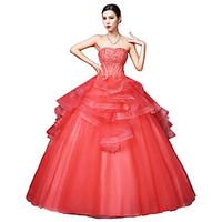 formal evening dress ball gown strapless floor length satin tulle stre ...