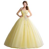 Formal Evening Dress - Vintage Inspired Ball Gown Straps Floor-length Tulle with Crystal Detailing