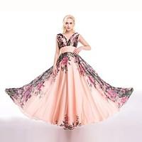 formal evening dress a line queen anne floor length chiffon with drapi ...