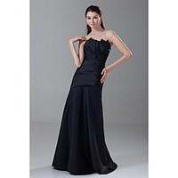 formal evening dress a line strapless floor length taffeta with pleats