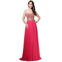 formal evening dress sheath column sweetheart floor length chiffon wit ...