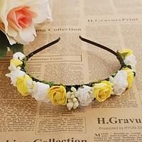 foam headpiece wedding special occasion outdoor headbands flowers wrea ...