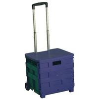 Folding Container Trolley/Lid Blue/Green 379531
