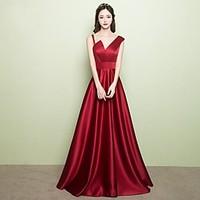 formal evening dress elegant a line off the shoulder floor length tull ...