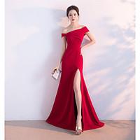 formal evening dress furcal trumpet mermaid one shoulder floor length  ...