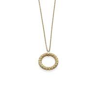 fope lovely daisy 18ct gold hoop necklace