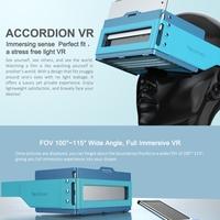 Focalmax Accordion Virtual Reality Glasses 3D VR Box Light Food-grade Silicone Brand Headset Glasses 3D Movies Games Fresnel Lens Universal for Androi