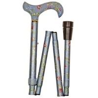 folding derby patterned cane