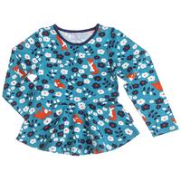 Fox Print Girls Top - Turquoise quality kids boys girls