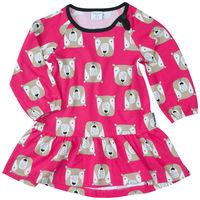 Forest Bear Baby Dress - Pink quality kids boys girls