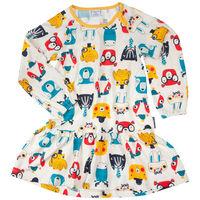 forest friends dress grey quality kids boys girls