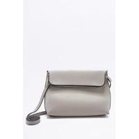 Fold Over Zip Top Cross Body, GREY