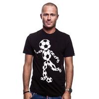 Football Head T-Shirt // Black 100% cotton