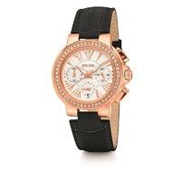 folli follie watchalicious small rose gold with black strap