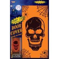 Forum Novelties Light-up Skull Door Cover, 30 x 60 , Orange
