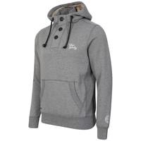 Fox Creek Layered Borg Lined Pullover Hoodie in Mid Grey Marl  Tokyo Laundry