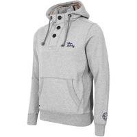 Fox Creek Layered Borg Lined Pullover Hoodie in Light Grey Marl  Tokyo Laundry