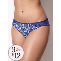 Folk floral lace back briefs