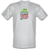 four main christmas food groups male t shirt