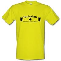 for Arthur! Paint the town black male t-shirt.