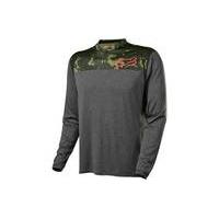 fox clothing indicator prints long sleeve jersey greengrey s