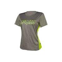 Fox Clothing Women\'s Indicator Short Sleeve Jersey | Grey/Yellow - XL
