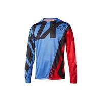 Fox Clothing Demo Long Sleeve Jersey | Blue/Red - L