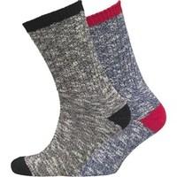 Fox & King Mens Two Pack Boot Socks Black