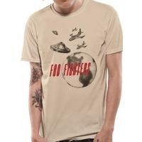 Foo Fighters - UFO Men\'s XX-Large T-Shirt - Biege